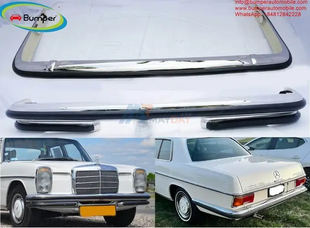 Mercedes W114 W115 250c 280c coupe (1968-1976) bumpers with front lower - 1