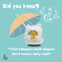 Did you know" ? That Bdiapers Cloth Diapers Don’t Need a Daily Wash" - 1