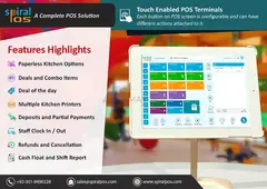 POS Software for Icecream Shop, Refreshmment Points & Canteen-Touch Based POS-Spiral POS