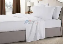 1000 TC White RV Bunk Bed Sheets