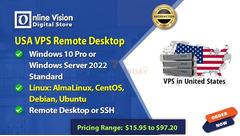 USA VPS Remote Desktop - Online Vision Digital Store
