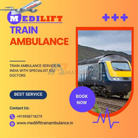 Medilift Train Ambulance Services In Delhi With Specialist Doctors